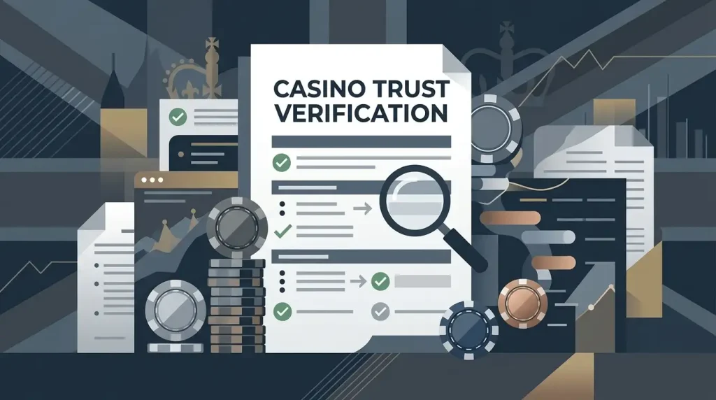 Independent editorial illustration about GoldWin licensing and trust checks